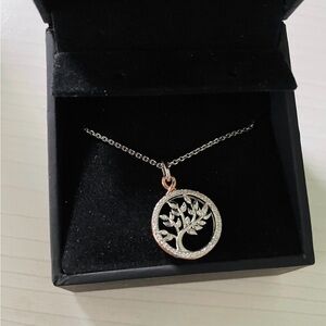 kay jewelers 10k rose gold & 1/8 carat necklace